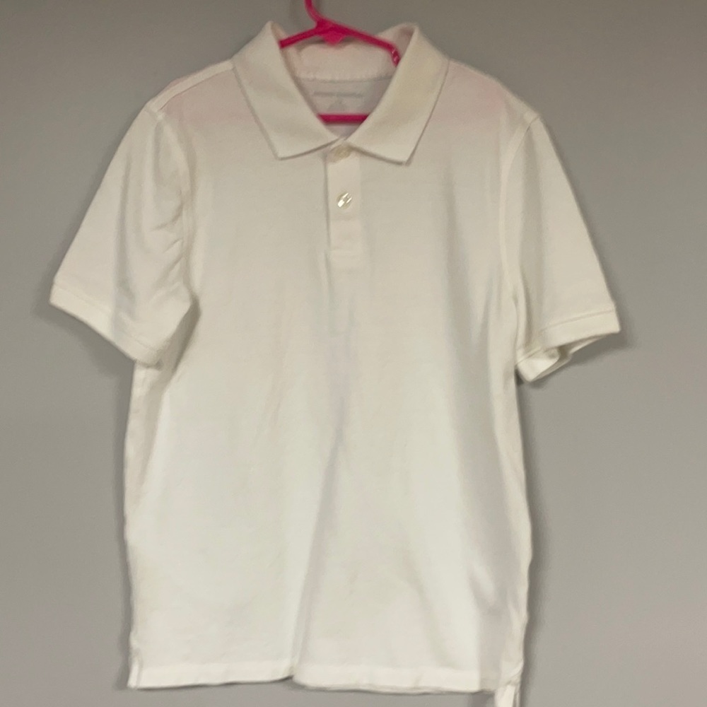 Amazon Essentials Boy's white Polo shirt, L